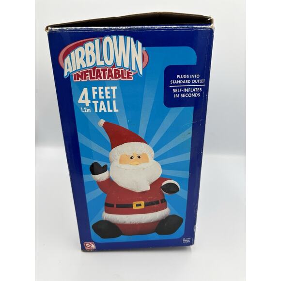 Gemmy AirBlown Inflatable 4ft Santa Opened To Show Its Working Plug In NEW - Picture 6 of 12
